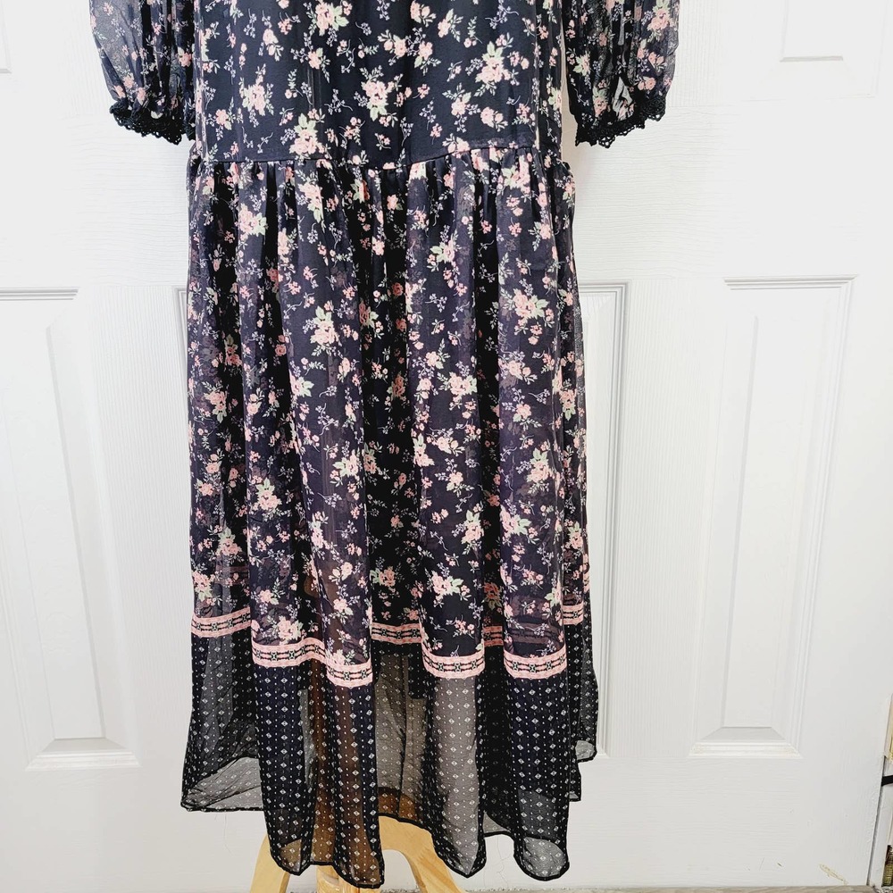 NWT I Madeline Floral Long Sleeve Maxi Dress - Picture 3 of 9